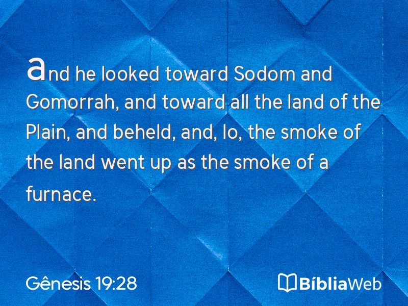 Gênesis 19:28 em imagem para compartilhar