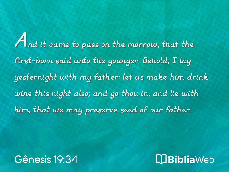 Gênesis 19:34 em imagem para compartilhar