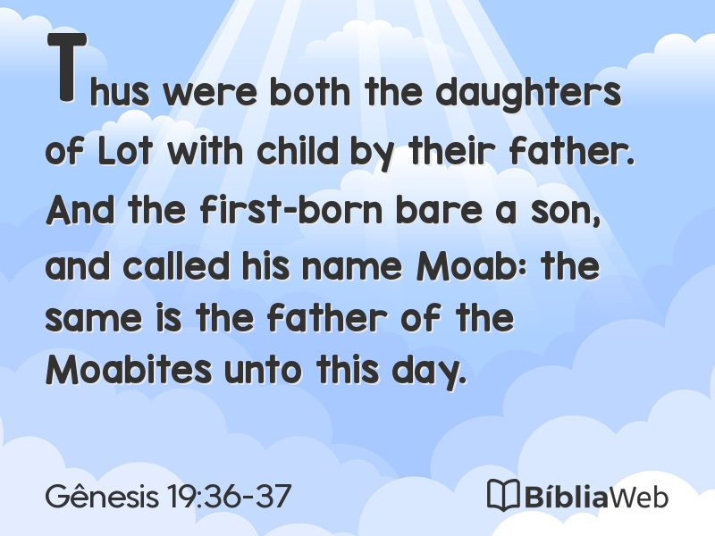Gênesis 19:36-37 em imagem para compartilhar