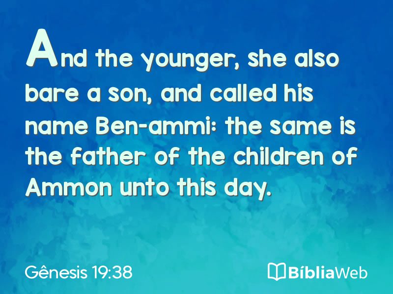 Gênesis 19:38 em imagem para compartilhar