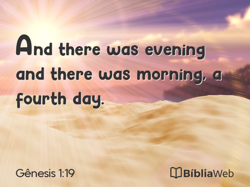 Gênesis 1:19 em imagem para compartilhar