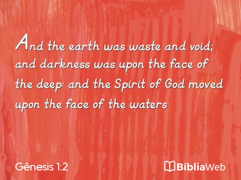 Gênesis 1:2 em imagem para compartilhar