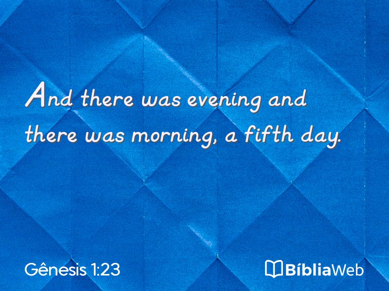 Gênesis 1:23 em imagem para compartilhar