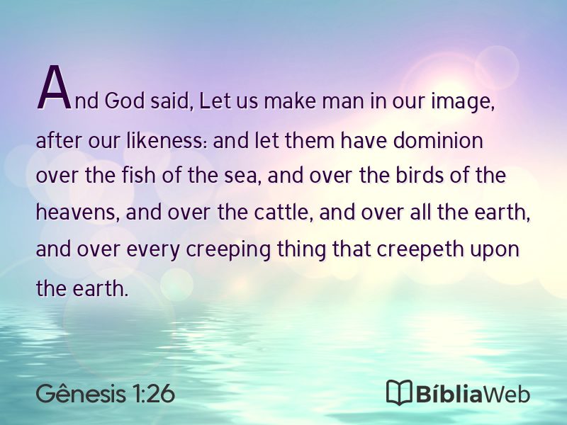 Gênesis 1:26 em imagem para compartilhar
