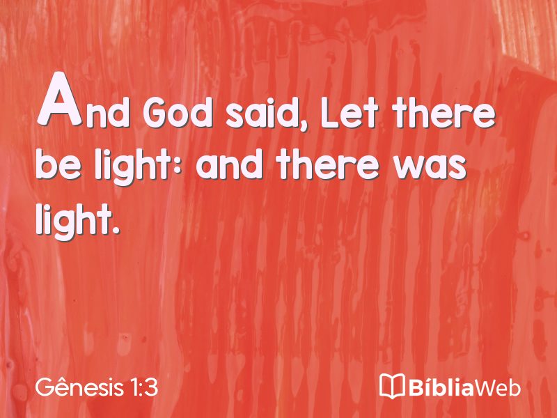 Gênesis 1:3 em imagem para compartilhar