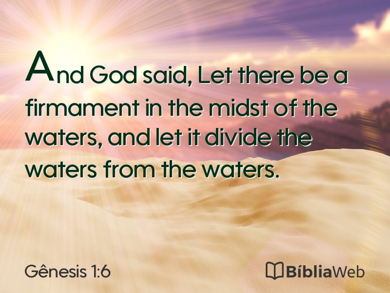 Gênesis 1:6 em imagem para compartilhar