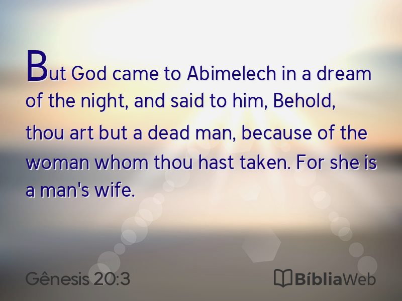 Gênesis 20:3 em imagem para compartilhar