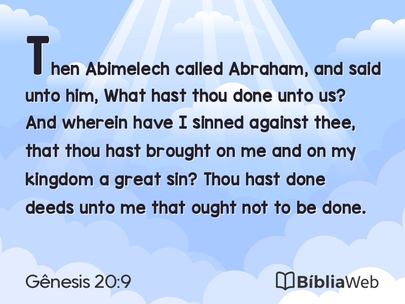 Gênesis 20:9 em imagem para compartilhar