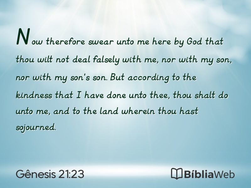 Gênesis 21:23 em imagem para compartilhar