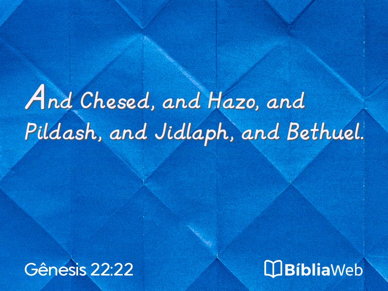 Gênesis 22:22 em imagem para compartilhar