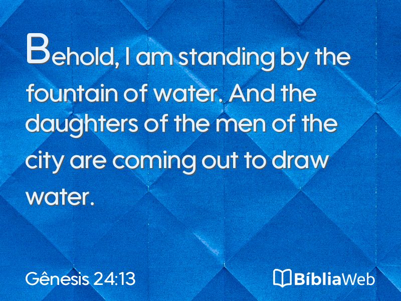 Gênesis 24:13 em imagem para compartilhar