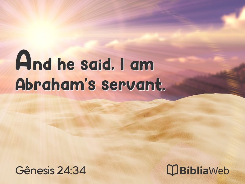 Gênesis 24:34 em imagem para compartilhar