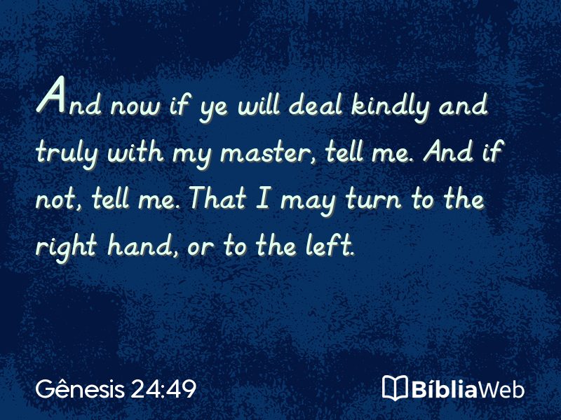 Gênesis 24:49 em imagem para compartilhar