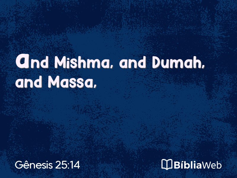 Gênesis 25:14 em imagem para compartilhar