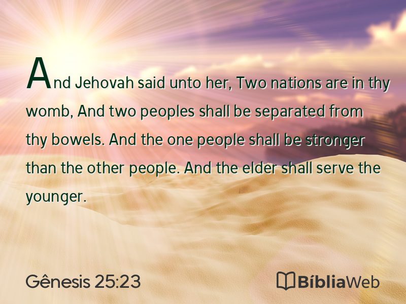 Gênesis 25:23 em imagem para compartilhar