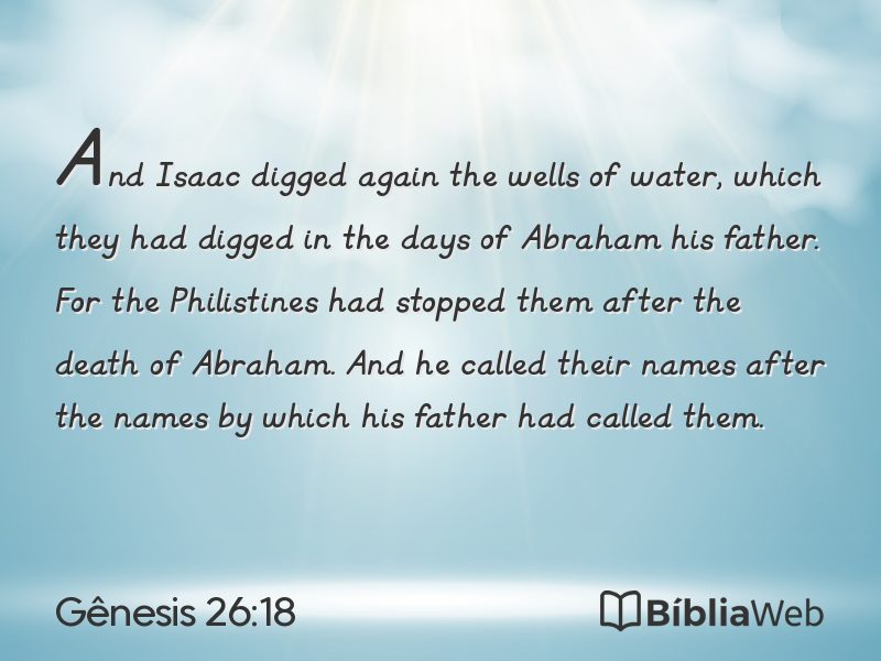 Gênesis 26:18 em imagem para compartilhar