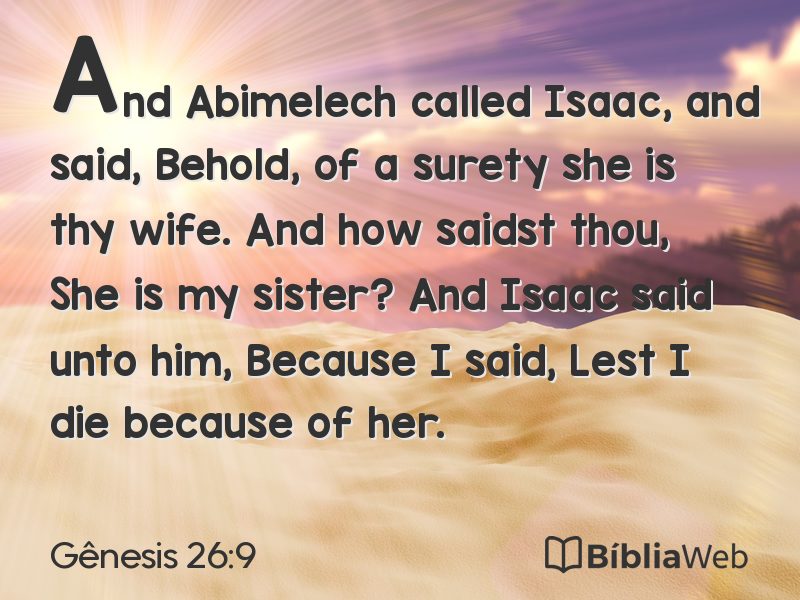 Gênesis 26:9 em imagem para compartilhar
