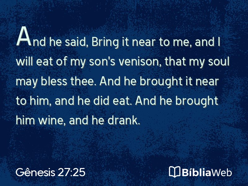 Gênesis 27:25 em imagem para compartilhar