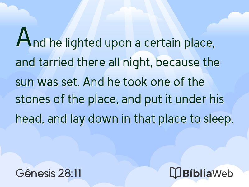 Gênesis 28:11 em imagem para compartilhar