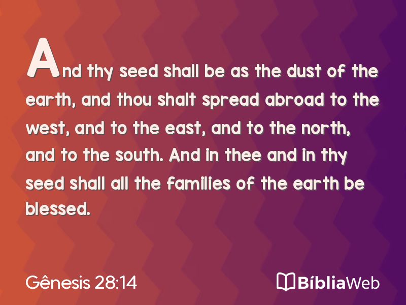 Gênesis 28:14 em imagem para compartilhar