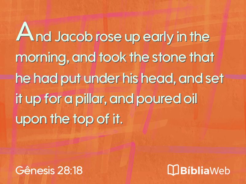 Gênesis 28:18 em imagem para compartilhar