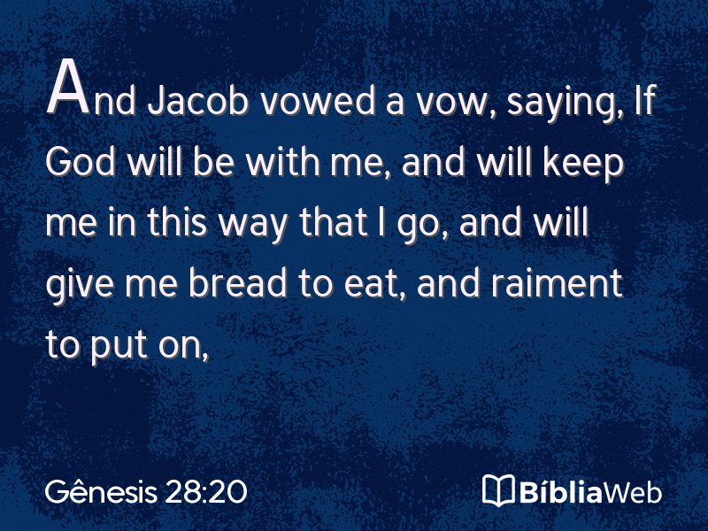 Gênesis 28:20 em imagem para compartilhar
