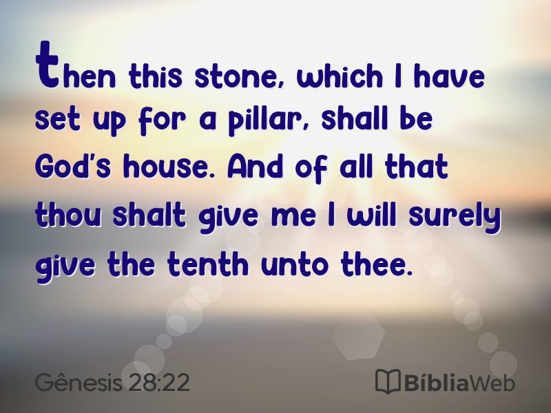 Gênesis 28:22 em imagem para compartilhar