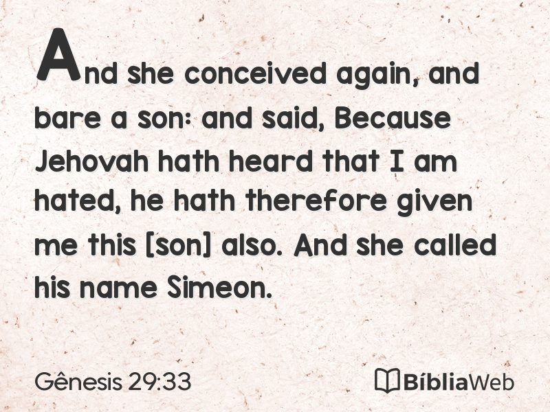Gênesis 29:33 em imagem para compartilhar