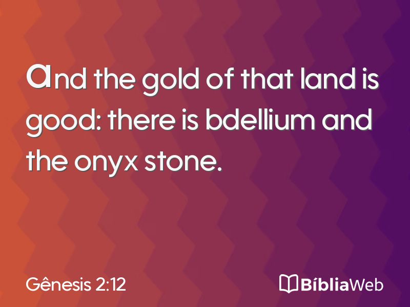 Gênesis 2:12 em imagem para compartilhar
