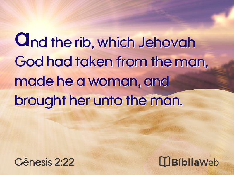 Gênesis 2:22 em imagem para compartilhar