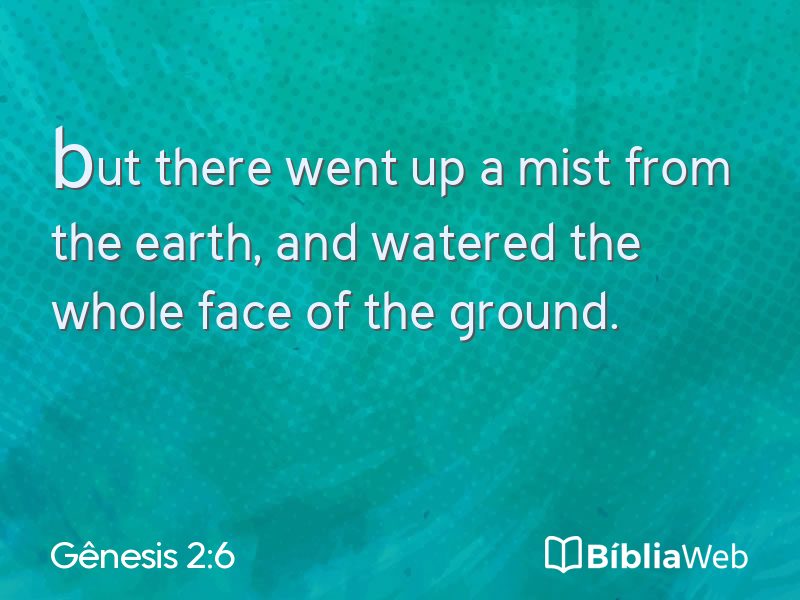 Gênesis 2:6 em imagem para compartilhar