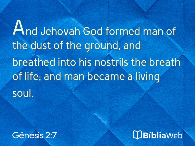 Gênesis 2:7 em imagem para compartilhar