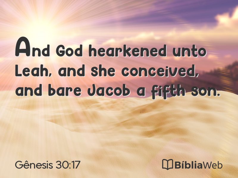 Gênesis 30:17 em imagem para compartilhar