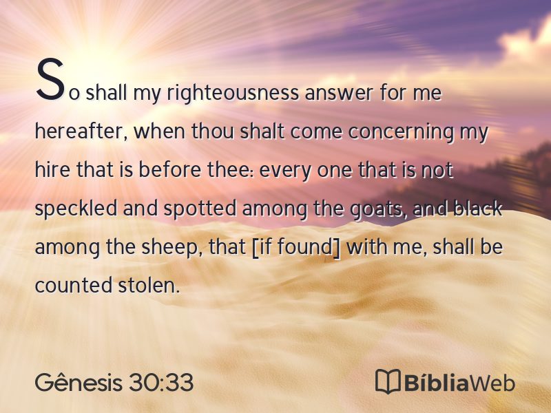 Gênesis 30:33 em imagem para compartilhar