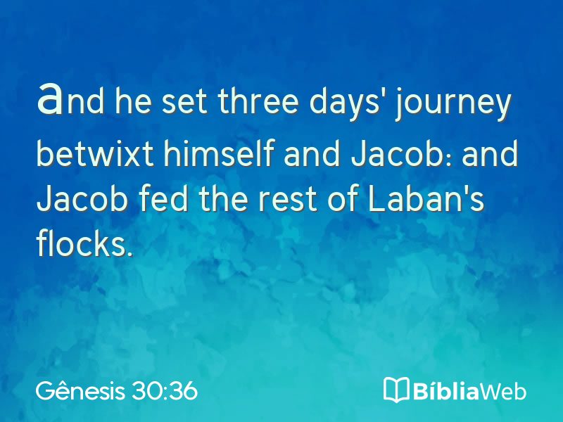 Gênesis 30:36 em imagem para compartilhar