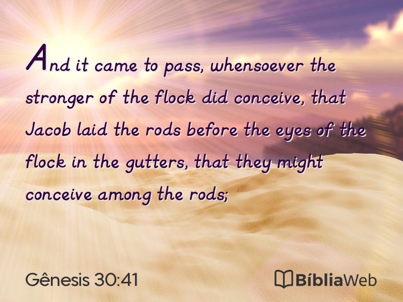Gênesis 30:41 em imagem para compartilhar