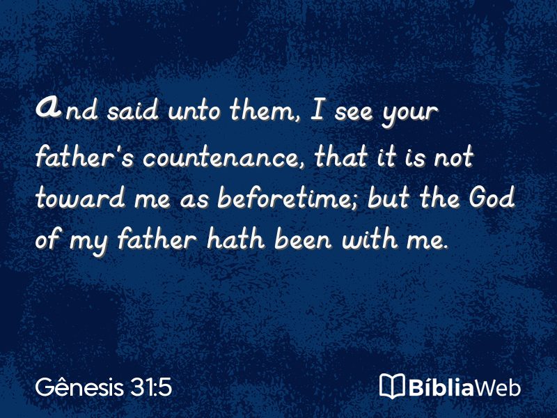 Gênesis 31:5 em imagem para compartilhar