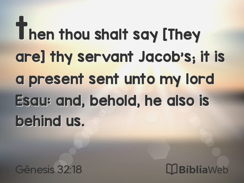 Gênesis 32:18 em imagem para compartilhar