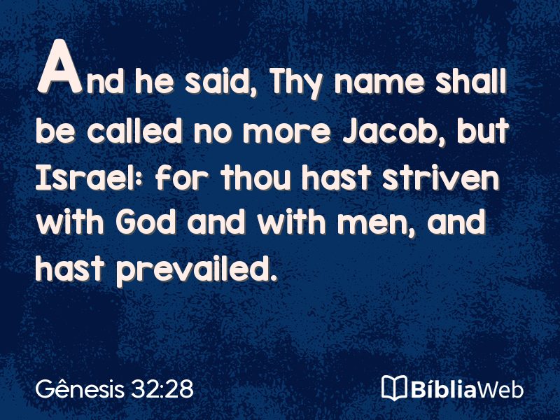 Gênesis 32:28 em imagem para compartilhar