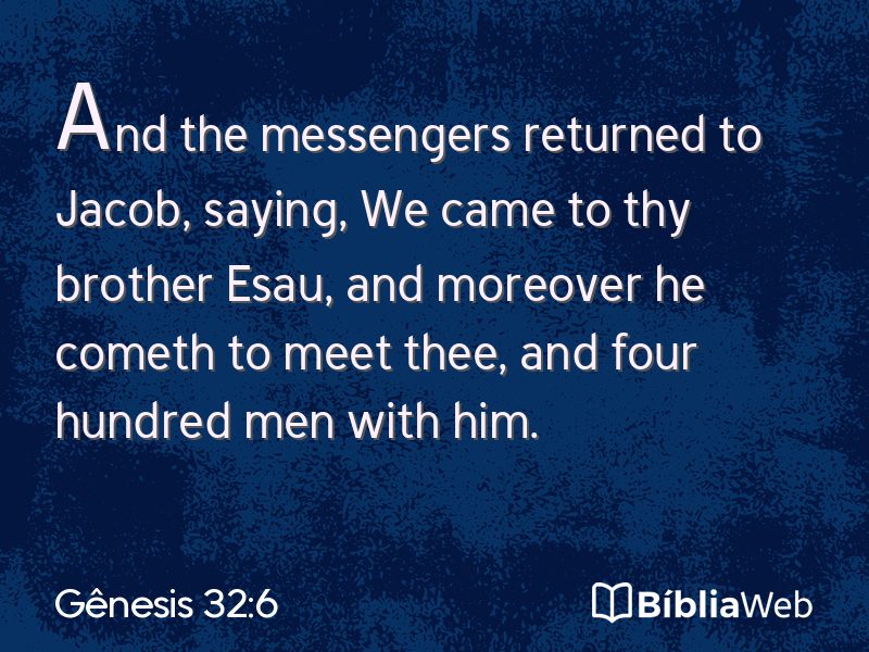 Gênesis 32:6 em imagem para compartilhar