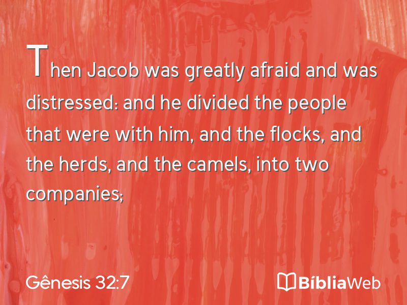 Gênesis 32:7 em imagem para compartilhar