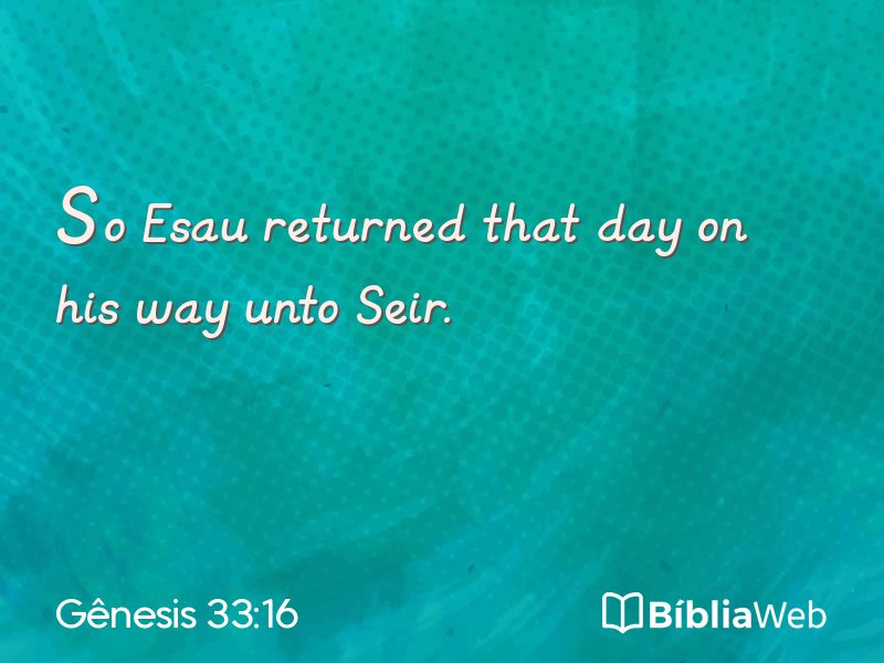 Gênesis 33:16 em imagem para compartilhar