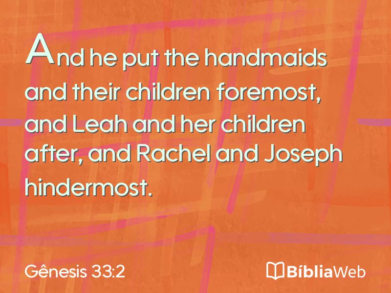 Gênesis 33:2 em imagem para compartilhar