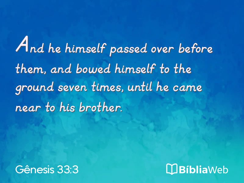 Gênesis 33:3 em imagem para compartilhar