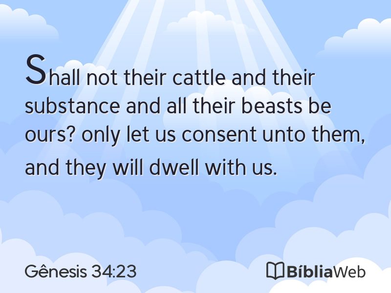 Gênesis 34:23 em imagem para compartilhar