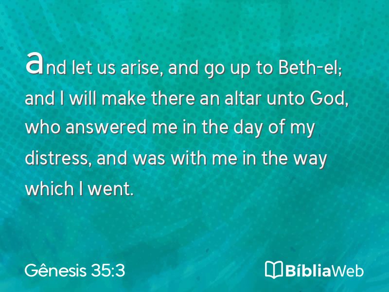 Gênesis 35:3 em imagem para compartilhar