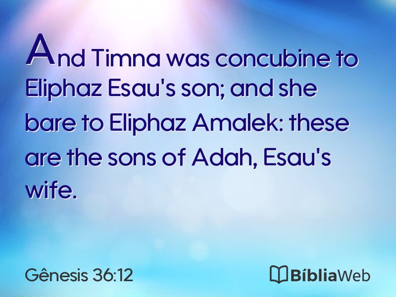 Gênesis 36:12 em imagem para compartilhar