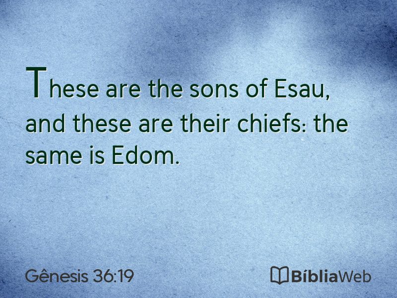 Gênesis 36:19 em imagem para compartilhar