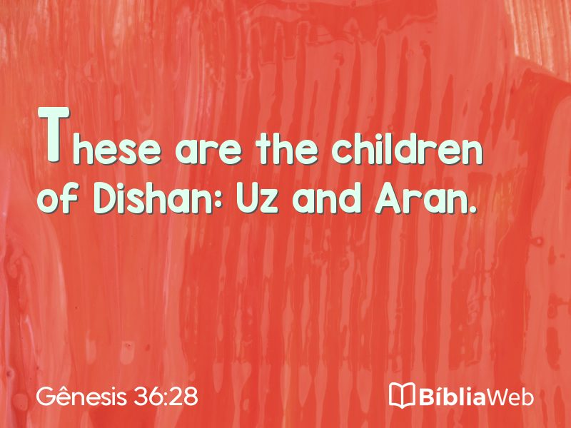 Gênesis 36:28 em imagem para compartilhar