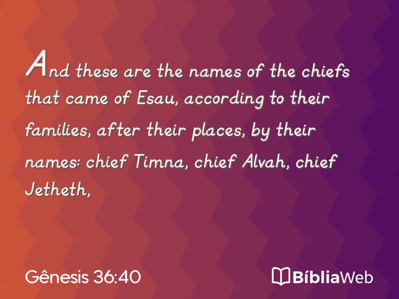 Gênesis 36:40 em imagem para compartilhar